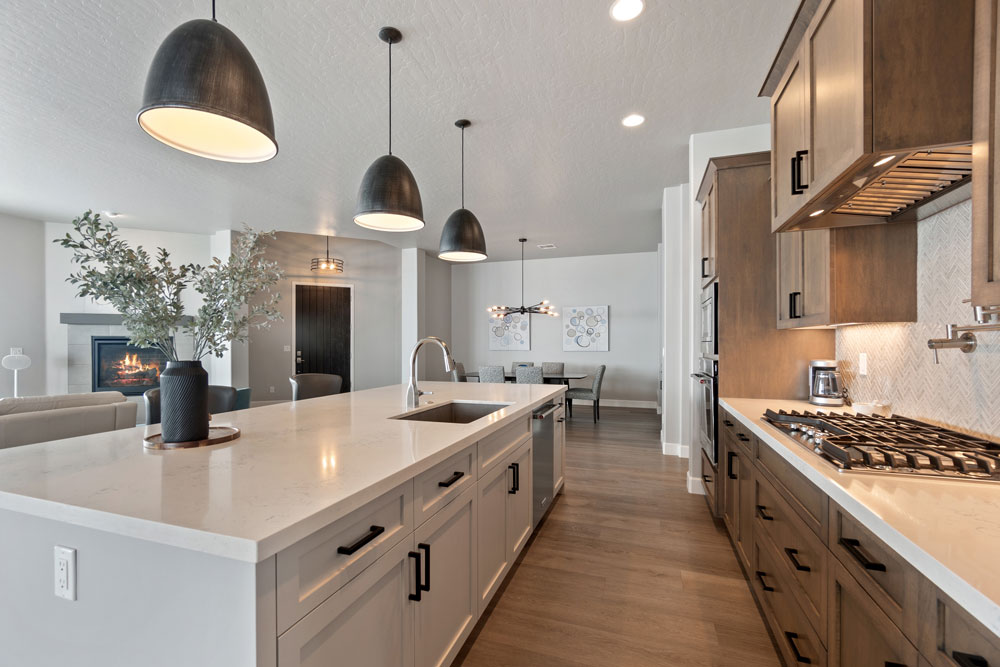 Fully updated kitchen completed after fire damage restoration